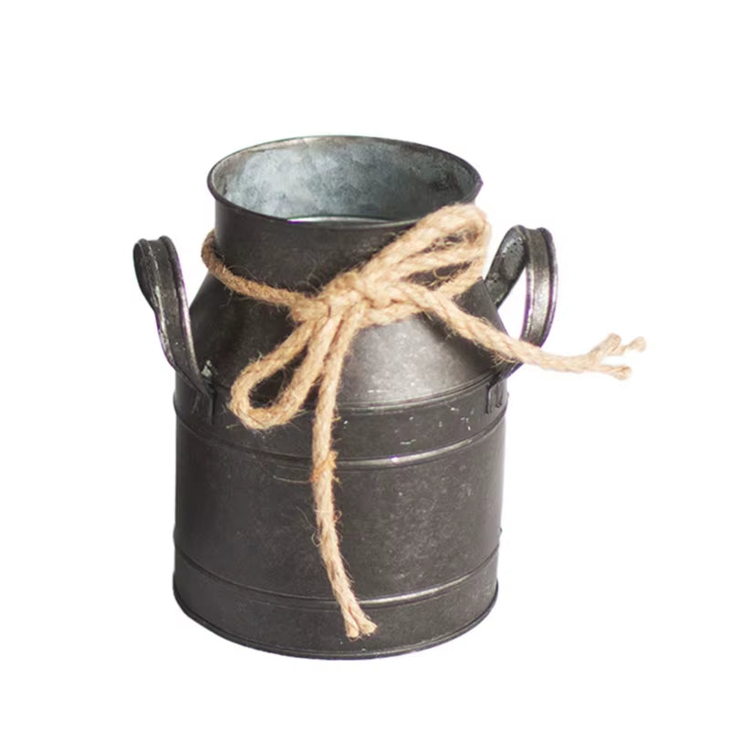 Rustic Metal Milk Cans Retro Original Country Farmhouse Home Decoration Flower Pots