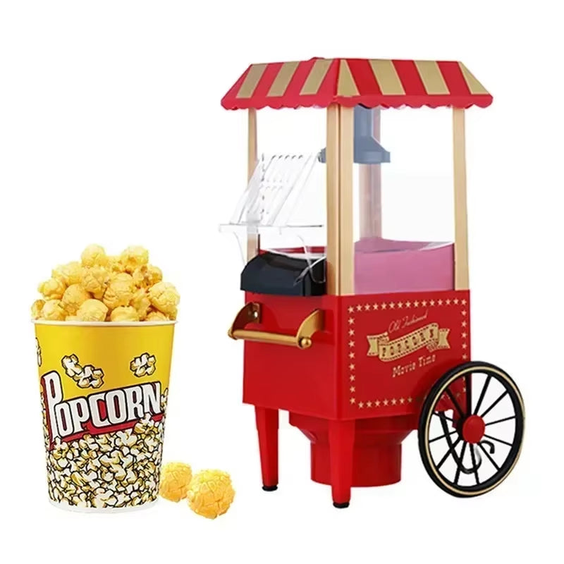 Electric Popcorn Maker Home Corn Popcorn Making Machine Fully Automatic Trolley Corn Popper DIY Creativity for Children