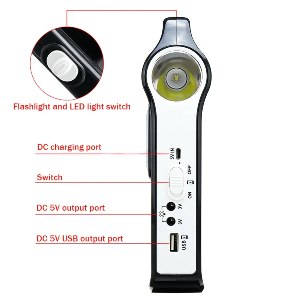 🌞 Generador Solar Portátil 3 en 1 – Energía Limpia para Camping y Emergencias
