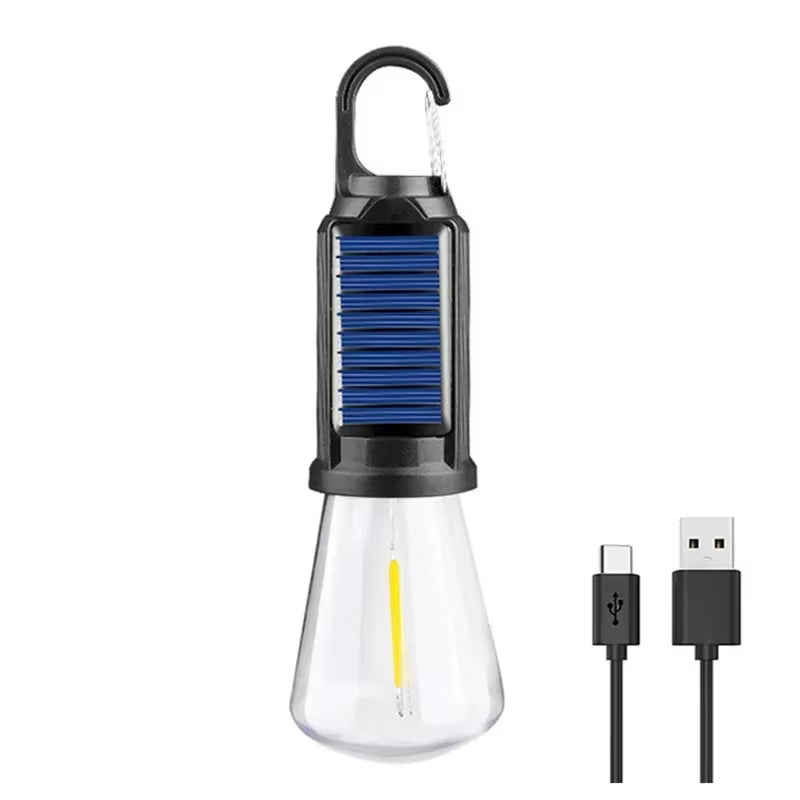 USB Camping Light 3 Lighting Mode Rechargeable Lantern Waterproof High Bright Tent Light with Hook Outdoor Night Emergency Light
