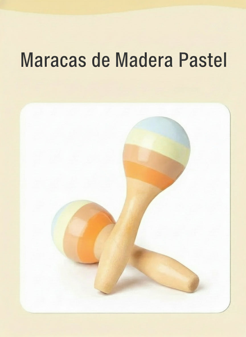 Set Mágico Montessori de 10 Pzas: Instrumentos de Percusión en Madera Natural | Regalo Único para el Bienestar Infantil y Decoración Bohemio